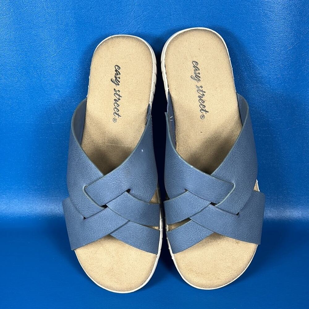 Easy Street Brylee Sandals - Denim/Gore - 6.5 Wide - New with box - Picture 5 of 8